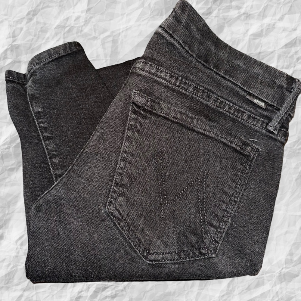 Mother The Looker A Model Spy Wash/Black  Jean's Size 26 Slim Ankle